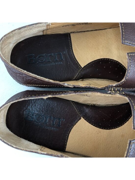 Born Men\'s Size 10.5 Brown Pebbled Leather Closed Toe Slip On Casual Loafers main image 8